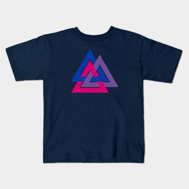 Bisexual Pride Interlocking Triangles Kids T-Shirt by VernenInk